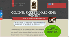 Desktop Screenshot of colonelricketts.com